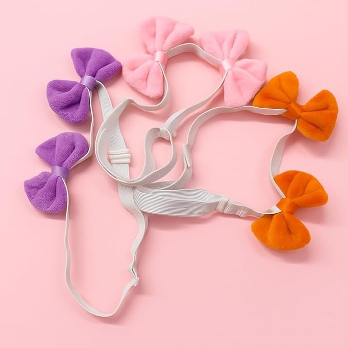 Dog Hair Bow 3 Pack – Double Bow Dog Headbands, Adjustable Hair Accessories for Small & Medium Dogs, Adjustable Pet Hair Accessories for Daily Wear & Special Occasions, Puppy Grooming Accessories