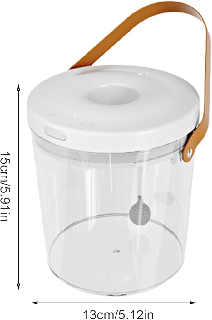 Portable Fish Tank, Lighted Quiet Oxygen Circulation Bowl, 2000mAh Mini Aquarium, Clear Acrylic Aquarium with Filter Pump, Compact Fish Bowl for Reptile Bait Fishing Kids Indoor Outdoor Sensory Play