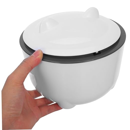 GALPADA 1set Sealed Cat Litter Waste Container with One-Button Operation Enclosed Design for Includes Trash Bags Stylish for Pet Owners