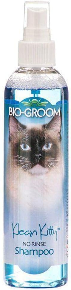 Bio-Groom Klean Kitty Waterless Shampoo for Cats – No-Rinse Formula, Kitten & Pet Grooming Spray, Cruelty-Free, Made in USA, 8 fl oz (1-Pack)