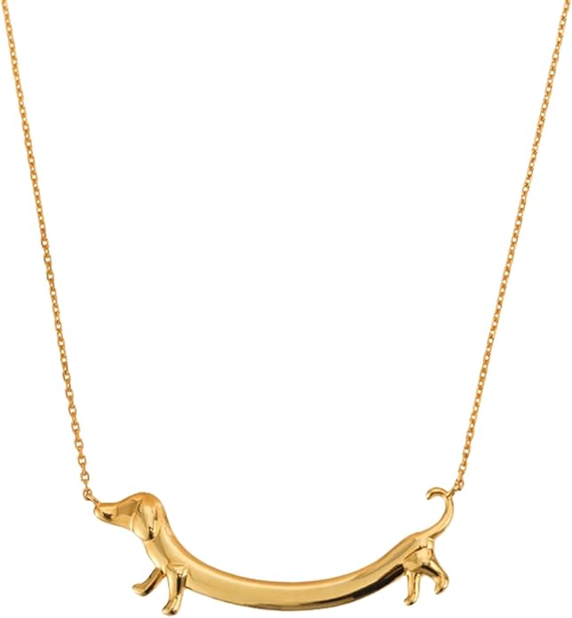 Dog Pendant Necklace Cute Dachshund Necklace Fashionable and Unique Neckchains Charming Dog Pendant Clavicular Chain Ornament for Dog Lovers