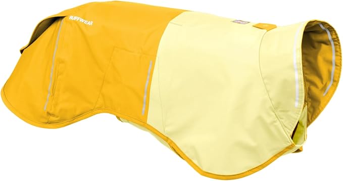 Ruffwear, Sun Shower Dog Raincoat, All-Weather Jacket, Waterproof, Windproof & Lightweight, Mineral Yellow, X-Small