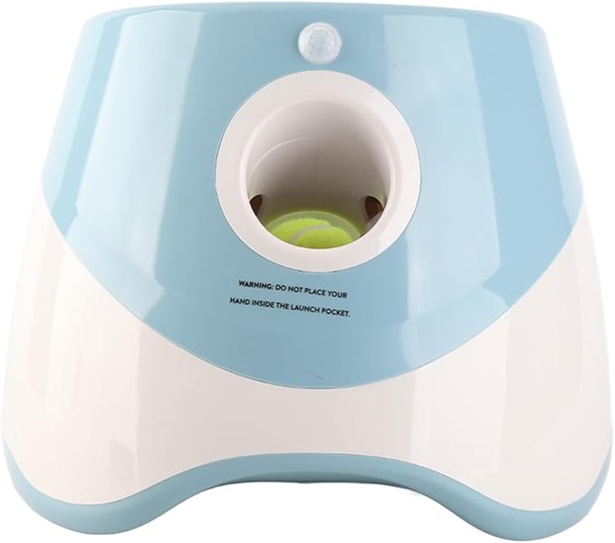 Automatic Dog Ball Thrower with 3 Interactive Tennis Balls, Electric Pet Dog Ball Launcher Interactive Dog Toy,Adjustable Distance Settings for Indoor and Outdoor Play ()