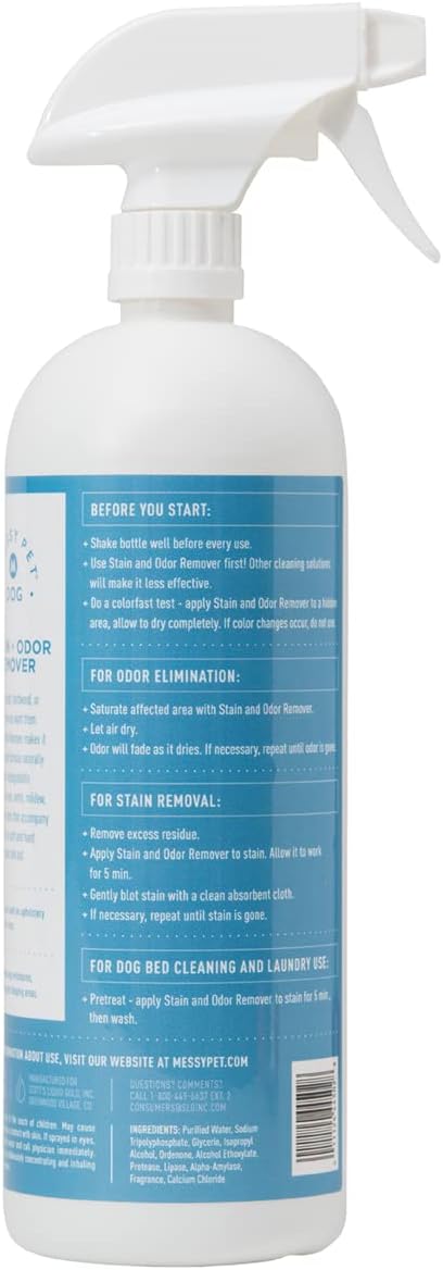 Dog Stain and Odor Remover – Carpet Stain Remover and Pet Odor Eliminator, Safe for Dogs & Puppies - 27.05 fl oz
