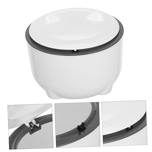 GALPADA 1set Sealed Cat Litter Waste Container with One-Button Operation Enclosed Design for Includes Trash Bags Stylish for Pet Owners