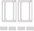 Jalove Clear Acrylic Dog Playpen Indoor, 24" H Plastic Dog Play Pen with Window, Pet Playpen for Puppy Cat Rabbit Ferret, Small Dogs Fence Crate Kennel, Whelping Cage (White, 2 Panels)