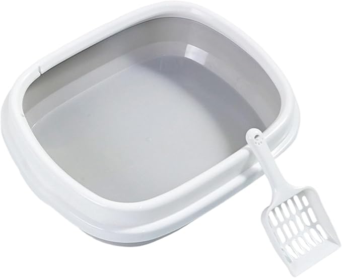 High Wall Cats Waste Container Odor Reducing Cats Litter Box Sifting Scoops for Outdoor Use Easyly Wash Ovals Litters Box