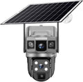 for Outdoor Camera Battery CCTV Monitor 4G SIM Card Network IP Security Pet Camera Motion Detection 3 Screen PTZ Camera(4G CCTV No Card)