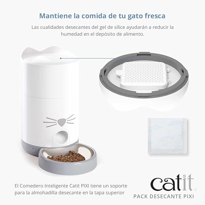 Catit PIXI Smart Feeder Replacement Desiccant Pads for Automatic Cat Food Dispenser, 3 Pack