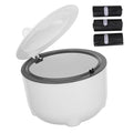 1Set Stylish Cat Litter Trash Bin with Lid One Button Operation Desktop Trash Can Cartoon Design Includes Trash Bags Functional Waste Bin for Easy