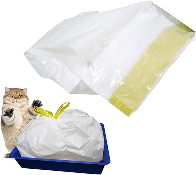 BESPORTBLE 7pcs Adjustable Cat Litter Bags Pet Supplies for Easy Cleanup Drawstring Design for Convenient Travel and Waste Disposal