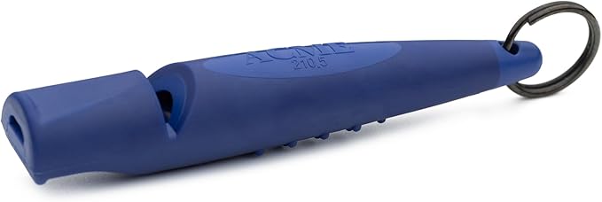 ACME Alpha 211.5 Professional Dog Training Whistle with Enhanced Ergonomic Grip. BPA-Free Plastic. 110 dBA. Long Range. Standardized Frequency. Weatherproof. Made in The UK (Baltic Blue)
