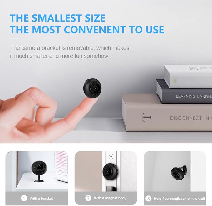 4K Security Cam with Night Vision and Built-in Battery Camera, Home/Office Camera Wireless Technology for Phone App Monitor GTYT