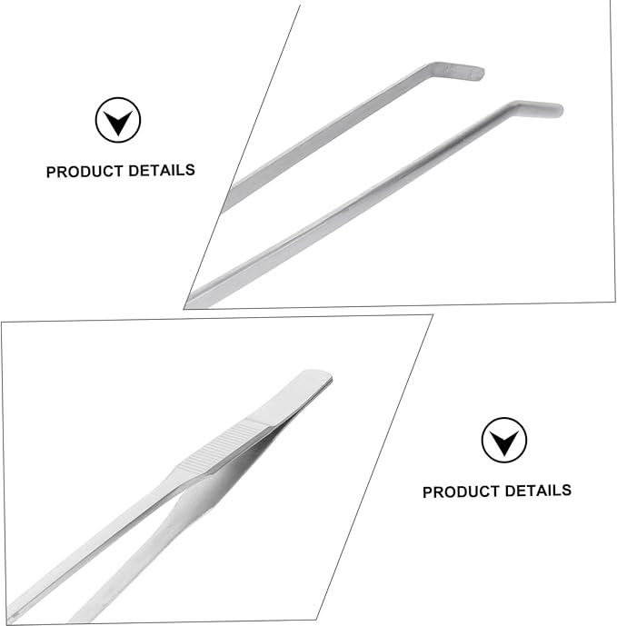Didiseaon 3pcs Long Curved Tweezers Aquarium Plant Care Tools Stainless Steel Aquatic Plant Tongs Sharp Blade for Easy Trimming for Aquarium Decor