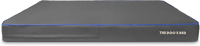 The Dog’s Bed Orthopedic Memory Foam Dog Bed Mattress, Oxford Fabric, Grey with Dark Blue Trim, XXXL, 6-Inch