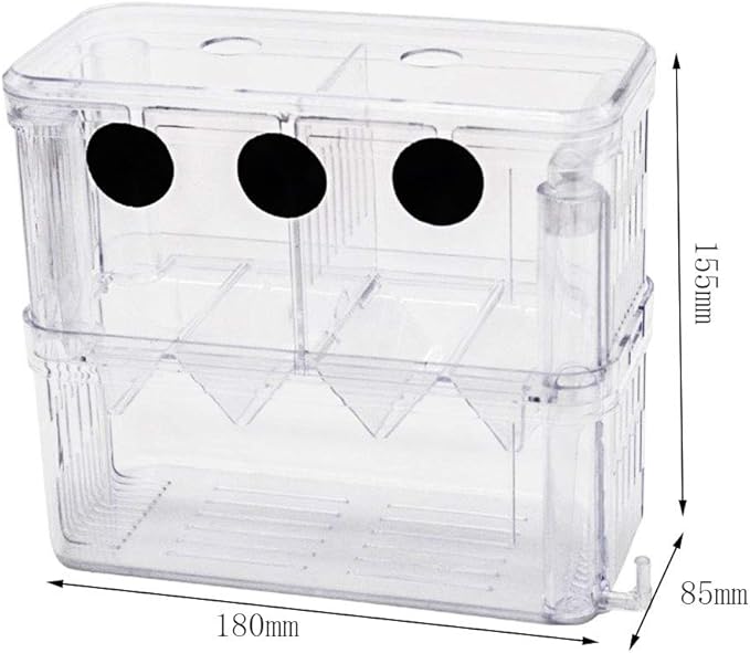 Acrylic Floating Fish Hatchery, Double Layer Fry Hatching Incubator Breeder Box for Aquarium Tank, Safe House for Fish Parenting