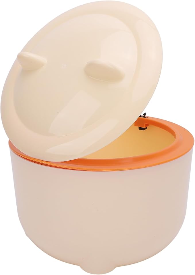 Odor Cat Litter Trash Can with Press Type Lid - Compact Enclosed Cat Waste Container for Home, PP Material