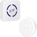EverNary Dog Door Bell, Wireless Dog Doorbells for Potty Training,Doggie Door Bell with Waterproof Touch Button, Dog Bells to Go Outside Included 1 Receiver and 1 Transmitter, White