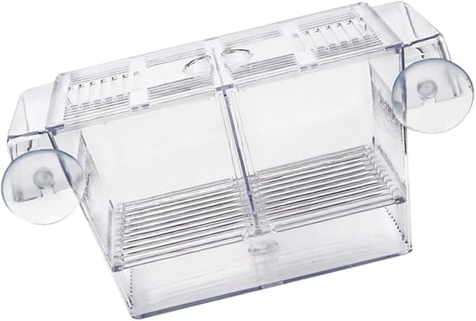 2-Layer Aquarium Fish Breeding Box 22x9.5x10cm Fry Incubation Container Fish Isolation Tank for Guppy and Betta Fry Hatchery