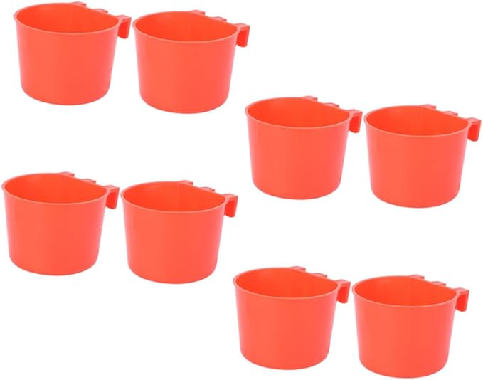 FRCOLOR 24Pcs Bird Bowls Cockatiel Parrot Feeder Container Plastic Feeding Bowl Dispenser Pet Bird Water Bowl for Cage Supplies