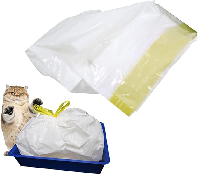 BESPORTBLE 7pcs Cat Litter Bags Drawstring Cat Waste Bags for Easy Cleanup Lightweight for Travel and Camping Pet Supplies