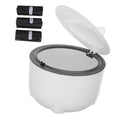1Set Litter Disposal Bin Lid Operation Trash Bags Included Compact Plastic Waste Bin for Cat Litter Cute Desktop Trash Can for Tidy Space