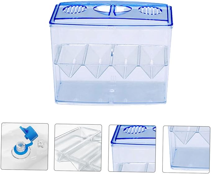 Happyyami 1pc Fish Hatching Isolation Box Freestanding Self-Floating Breeding Tank Design for Safe Fry Incubation and Enhanced Air Circulation