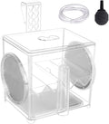 Aquarium Breeding Box,Wall-Mounted Installation Acrylic Tank Hatchery Incubator Box with Feeding Hole for Fish Hatching Rearing