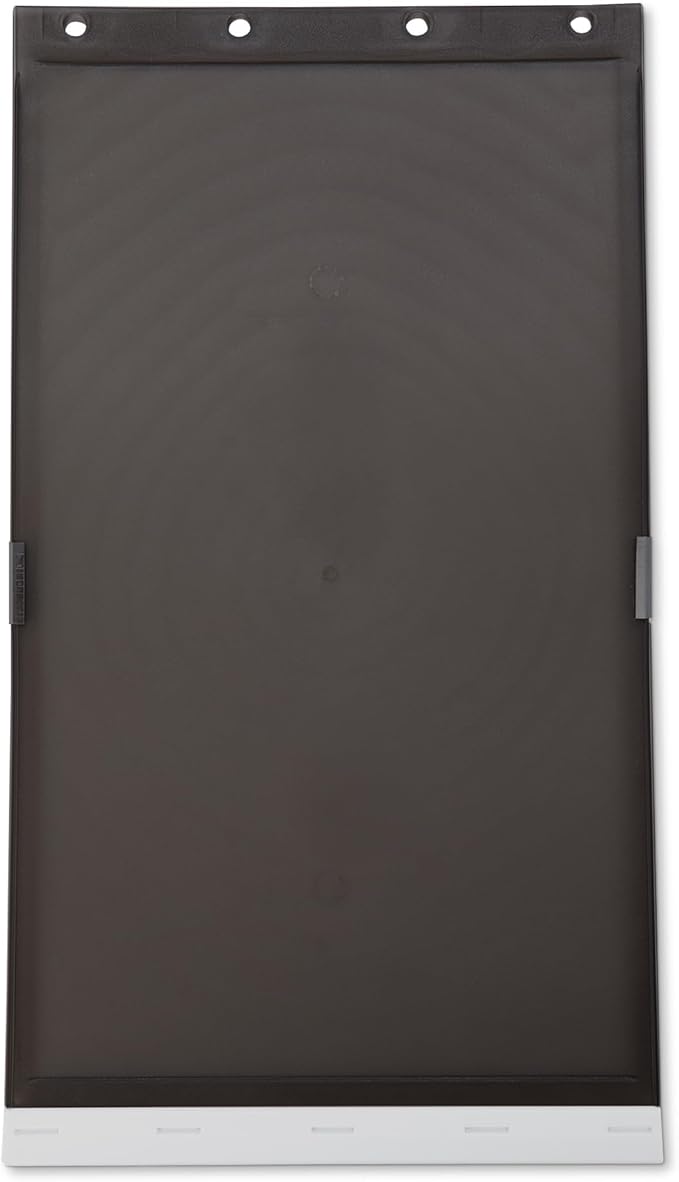 Amazon Basics Dog Cat Door Replacement Flap, Large, 16.9’’ x 9.6’’ x 0.83’’, White and Grey