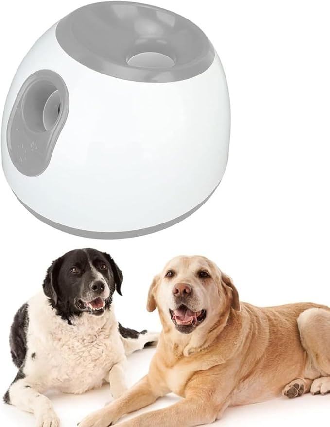 Eaacaa Automatic Ball Thrower for Dogs, 2025 Upgraded Ball Thrower with 3 Tennis Balls, Mentally Stimulating Training Dog Toy for Medium and Large Dogs (Blue)