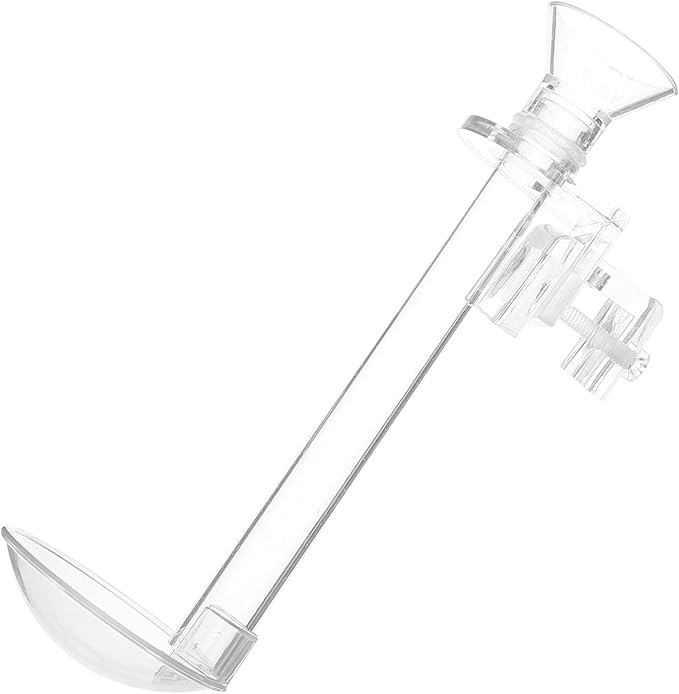 Acrylic Fish Feeder Tube with Suction Mount, 15cm Shrimp and Aquarium Feeding Tool Kit with Cleaning Brush for Fish Tank Vacation Feeding