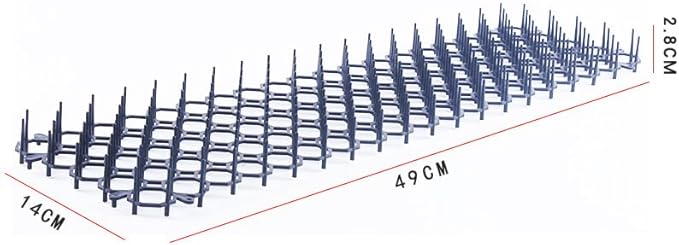 BUYTER 10 Pack 19.5 * 5.5 Inch Square Cat Scat Mats with Spikes, Cat Repellent Pads Fence Animal Barrier,Included 12 Pack Staples and 20 Pack Zip Ties (19.5''*5.5'')