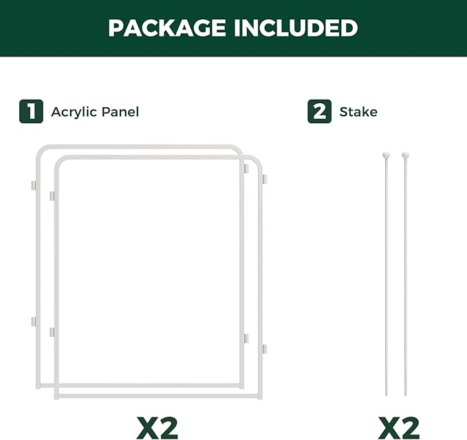 FXW AuraSpace Pro Metal & Acrylic Indoor Dog Playpen, All-Acrylic Clear Heavy-Duty Design, 32" Height 2 Acrylic Panels for Small and Medium Dogs, White│Patented