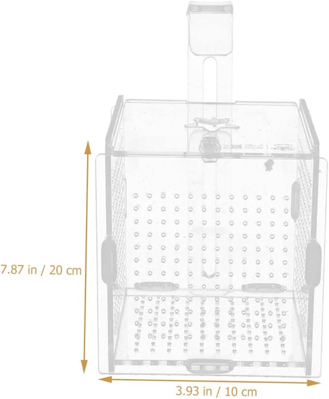 DOITOOL 2sets Fish Tank Breeding Box Cups Acrylic Isolation Case for Betta and Shrimp Convenient Fish Separator for Aquarium Use Cover