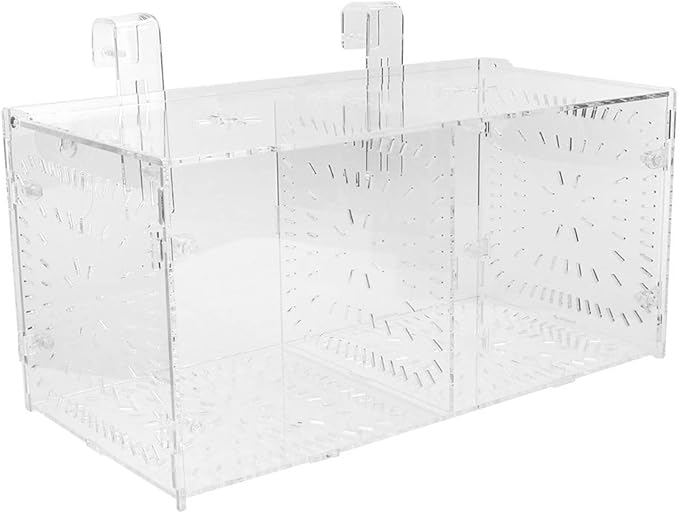 Fish Isolation Breeding Box Acrylic Incubator Floating Aquarium Hatchery Breeding and Parenting Box for Fish Aquarium(30CM*15CM*15CM)