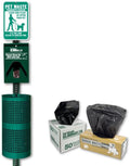 Pet Waste Station Kit with 12in x 18in Aluminum Sign - Rustproof Aluminum - FREE 200 Roll Bags & 50 Can Liners ($70-$500 Sign)