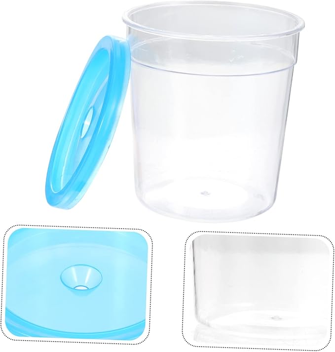 Mini Turtle Tank and Betta Fish Feeding Box Transparent Insect Cup for Reptiles Crested Gecko Food Container Ideal for Jellyfish and Small