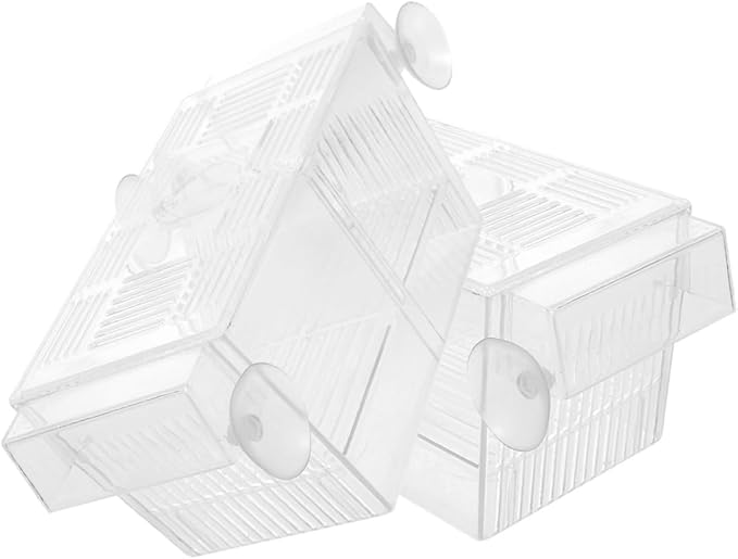 ERINGOGO 2pcs Fish Hatching Box Aquarium Divider Double-Layer Self-Floating Fish Breeding Tank Incubator for Fry