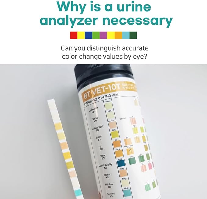 Pet Urine Test Kit for Dogs & Cats Analyzer Device + 25 Test Strips | at-Home Health Check | Detects 10 Urinary Conditions | Easy-to-Use Smart App | Veterinary Grade