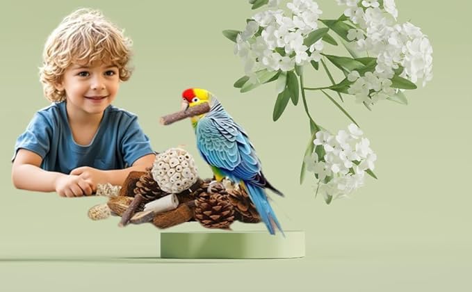 Bird Toys Bird Foraging Shredding Chewing Parrot Foraging Shredding Toys Chewing Toy Birdcage Accessories for Conures Caiques Cockatiel Budgies Parakeet and Small to Medium Birds