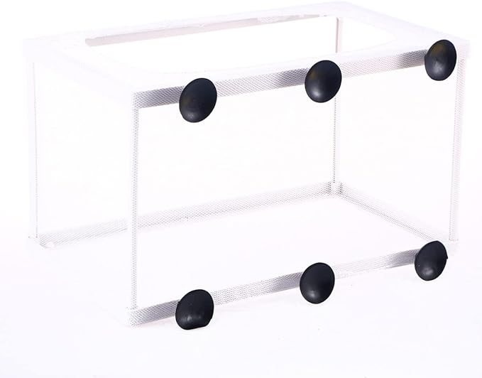 balacoo Fish Isolation Box for Aquarium with Suction Cups Large Size Fish Breeder Net Hatchery Incubator 10.23X5.9X5.9 Inch Separator for Tank Nursery
