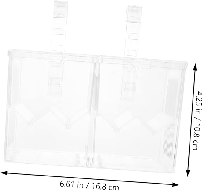 1pc Juvenile Fish Breeding Box Double Isolation Container for Fish Tank Removable Cover Safe Material for Efficient Hatching for Guppies Shrimp and More