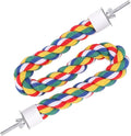 Parrot Rope Perch 26.4 Inch Cotton Climbing Toy for Pet Birds Cage Exercise and Chewing Accessory