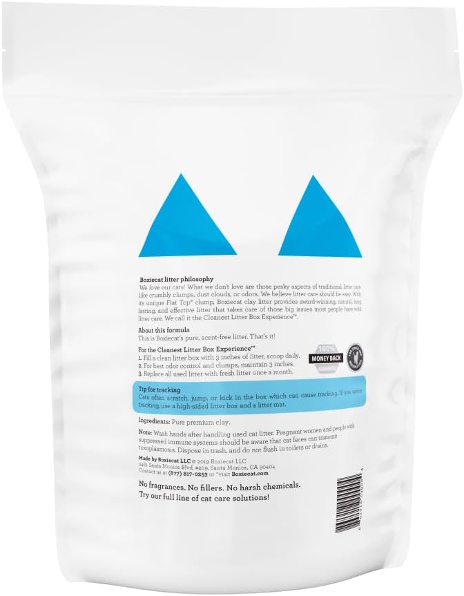 Boxie Unscented 30 Day Odor Control Clumping Clay Cat & Kitty Litter 16 lb, 99.9% Dust-Free, Hard Flat Top Clumps, No Fragrances No Fillers, Long-Lasting, Easy to Scoop (Pack of 2)