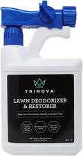TriNova Outdoor Lawn Deodorizer & Restorer - Eliminates Dog, Puppy Feces and Urine Odors from Lawn, Yard, & Patio, Artificial Turf - Dog Urine Neutralizer for Lawns, Repairs & Prevents Yellow Spots