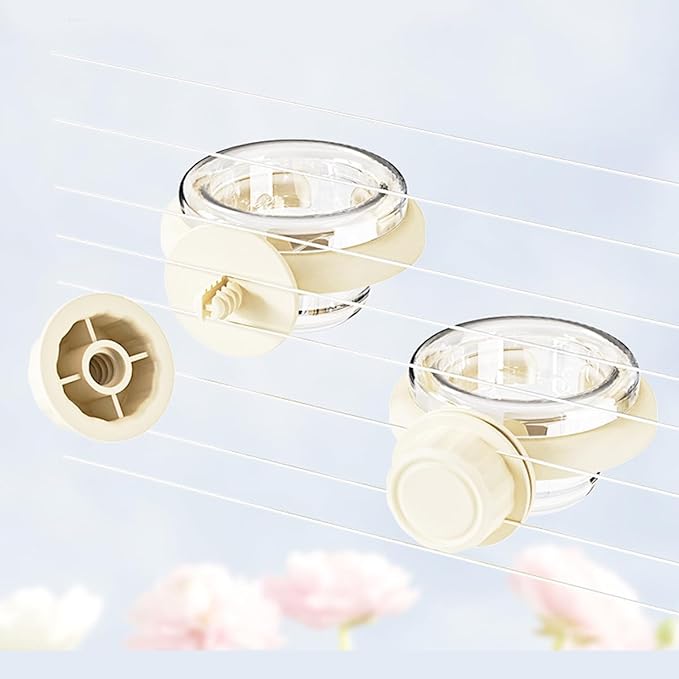 2 pcs Detachable Transparent Bowls with White Stand for Canary Finch Parrot Seed Water Feeder