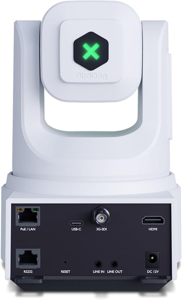 BirdDog X4E Ultra PTZ Camera with AI Tracking (White)
