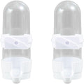 Automatic Bird Feeder and Water Dispenser, 2PCS Cage Accessories for Parrots, Budgie, Lovebirds, Parakeet, Cockatiel - Food Seed and Bottle Drinker (White 90ml)