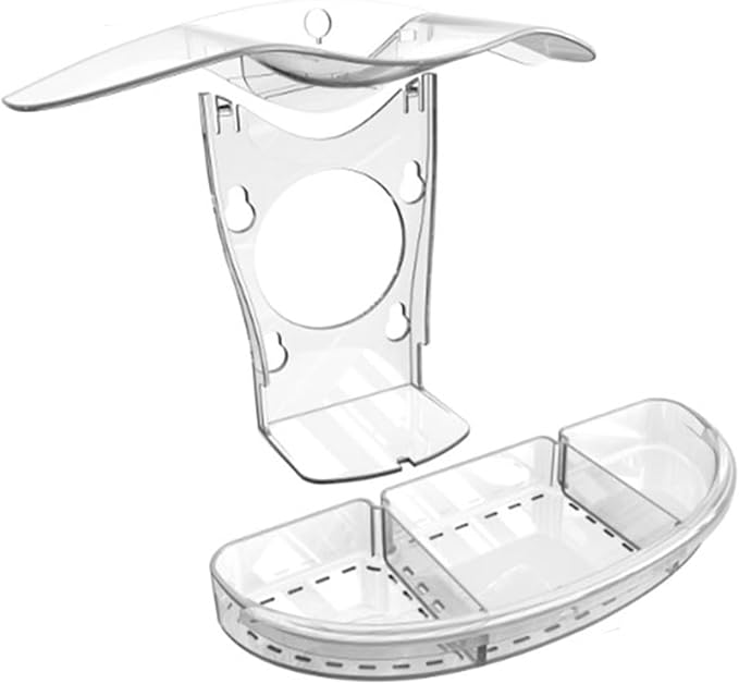 Large Capacity Bird Feeders Hygienic Feeding Bowl Water Drink for Small Feeding Transparenst Bird