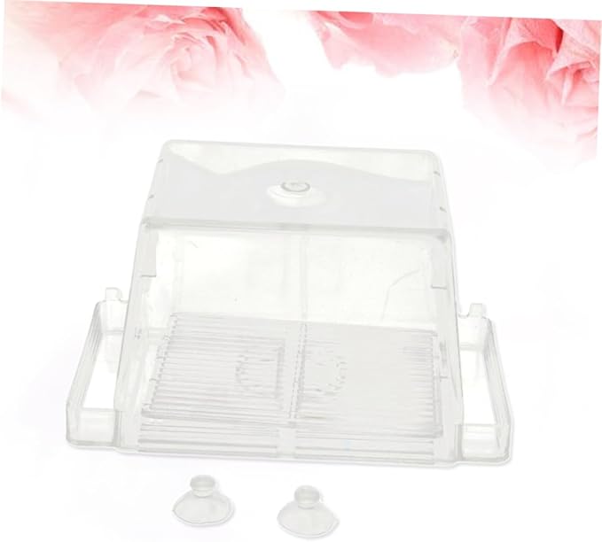 SUPVOX Transparent Acrylic Fish Tank Breeding Box Multifunctional Isolation Incubator for Betta Guppies and Fish with Convenient Suction Fixing